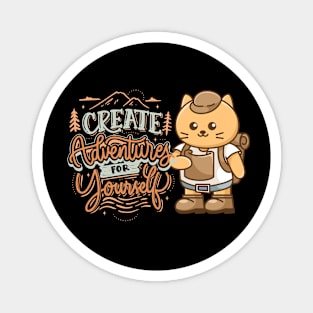 Cat on Adventure Magnet